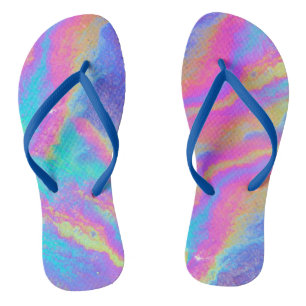 Petrol Indrescsent Flip Flops