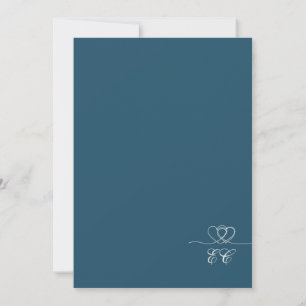 Petrol Navy Modern Chic Mix and Match Wedding Invitation