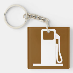 Petrol Road Sign Keychain