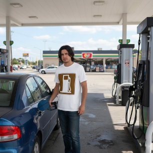 Petrol Road Sign Mens T-Shirt