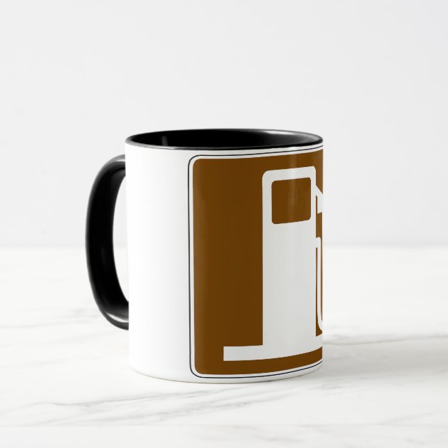 Petrol Road Sign Mug (Front Left)