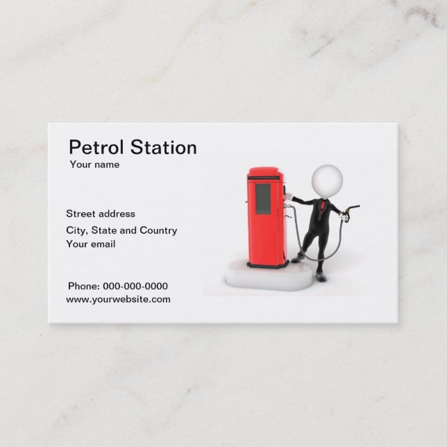 Petrol Station business card (Front)