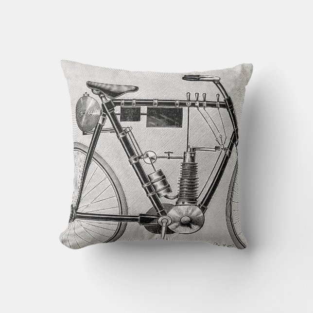 Petrolette Omega Motorcycle, 1895 Cushion (Front)