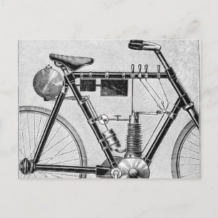 Petrolette Omega Motorcycle, 1895 Postcard