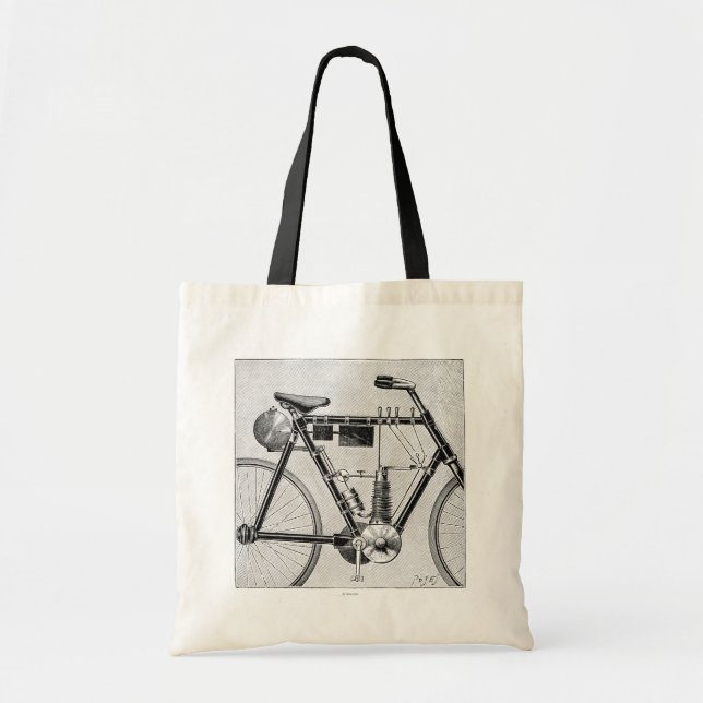Petrolette Omega Motorcycle, 1895 Tote Bag (Front)