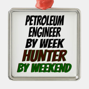 Petroleum Engineer Hunter Metal Tree Decoration
