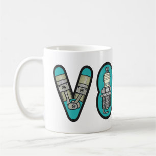 Petrolhead V8 Car Enthusiast Coffee Mug