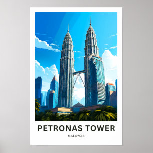 Petronas Tower Malaysia Travel Print