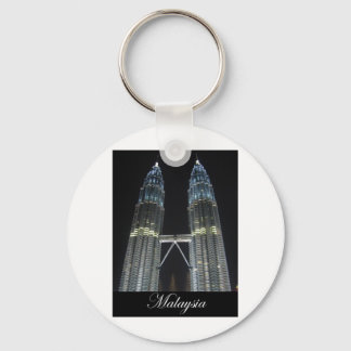 Petronas Towers at Night Key Ring