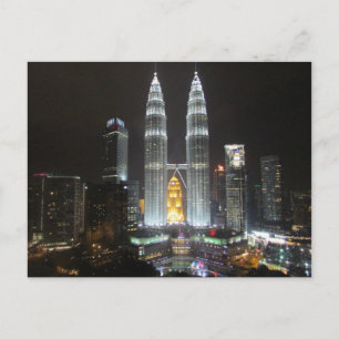 petronas towers malaysia postcard