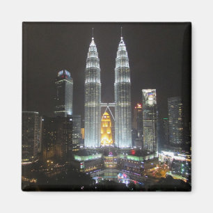 petronas towers night magnet