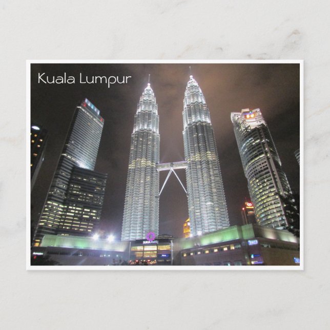 petronas towers night postcard (Front)