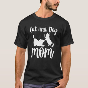 Pets Animals Cats And Dogs Cat Mum Af Dog Dad Pupp T-Shirt
