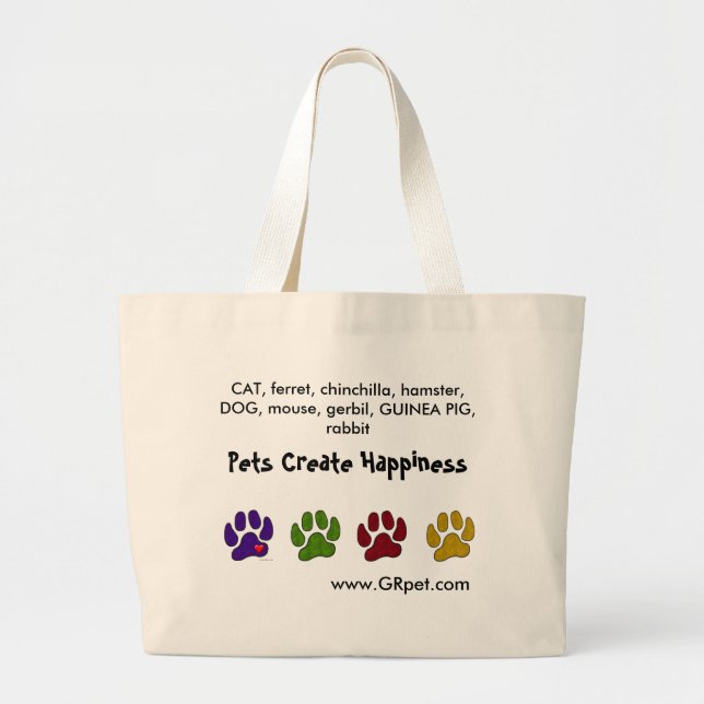 Pets Create Happiness Carrying Bag (Front)