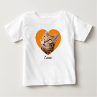 Pet's Cute Modern Typography Name and heart Photo