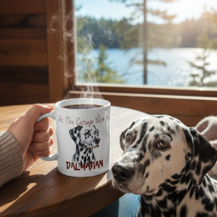  Pets Dalmatian 'At the Cottage' Personalise Coffee Mug