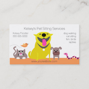 Pets - dog cat bird snake business card