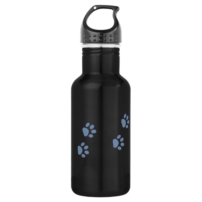 pets dog cat pawprints 532 ml water bottle (Front)