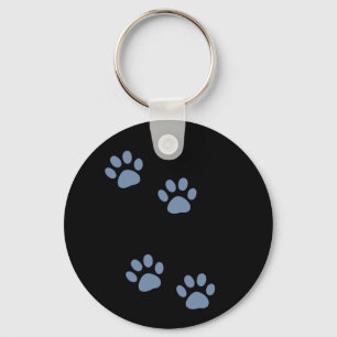 pets dog cat pawprints key ring