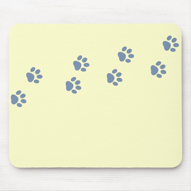 pets dog cat pawprints mouse mat (Front)