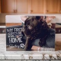 Pet's First Christmas Forever Home Modern Grunge
