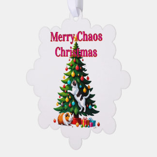 Pets First Christmas Paper Ornament Card