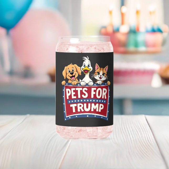 Pets For Trump Cats Maga Dogs Election Can Glass (Insitu (Baby Shower))