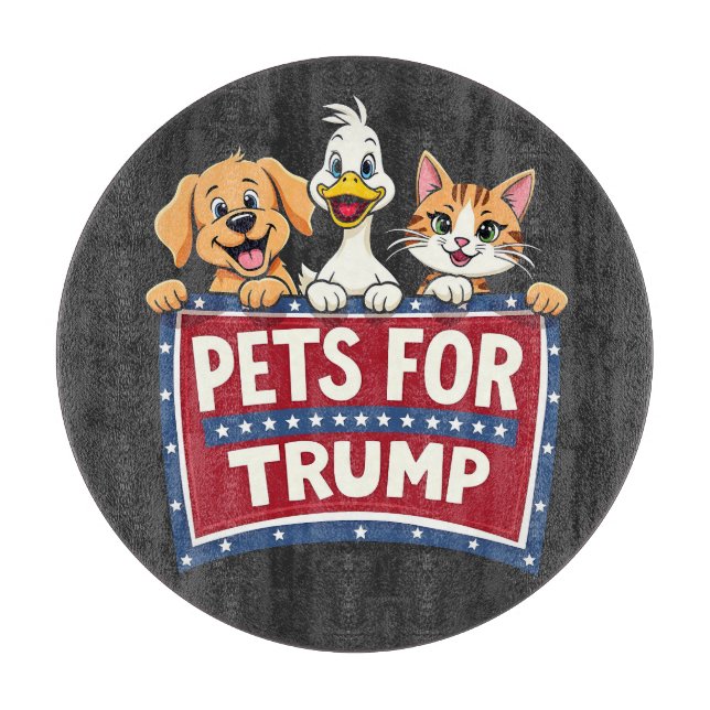Pets For Trump Cats Maga Dogs Election Cutting Board (Front)