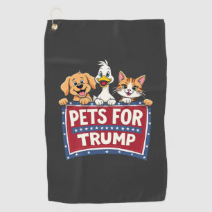 Pets For Trump Cats Maga Dogs Election Golf Towel