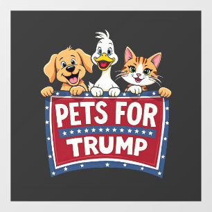 Pets For Trump Cats Maga Dogs Election Window Cling