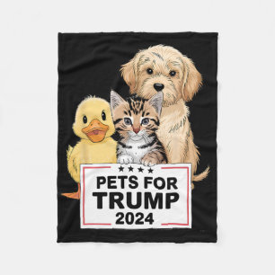 Pets For Trump Make Pets Safe Again 1 Fleece Blanket
