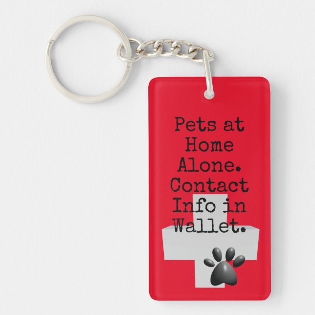 Pets ICE Contact Alert Key Ring (Front)