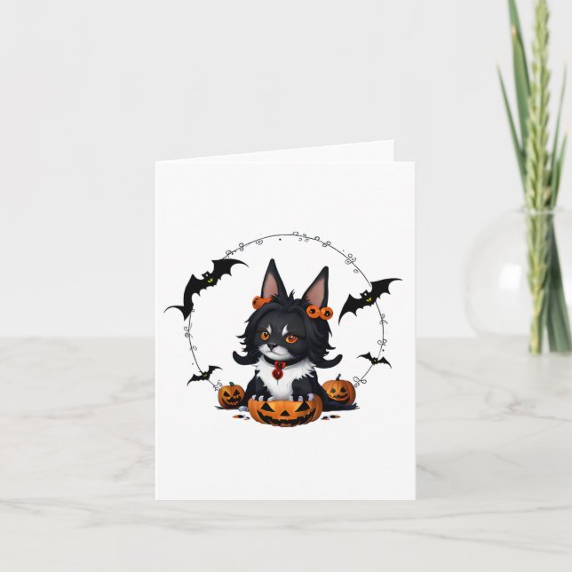 Pets In Halloween Sticker  Card (Front)