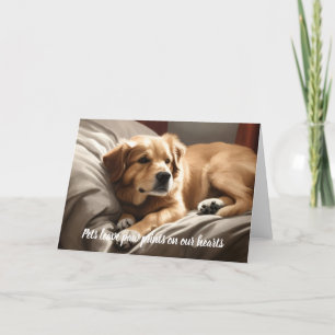 Pets leave paw prints on our heart v2   holiday card