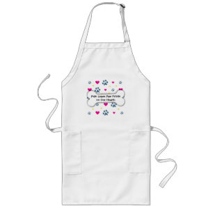 Pets Leave Paw Prints on Our Hearts Long Apron