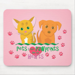 Pets Leave Pawprints on our Hearts Mouse Mat