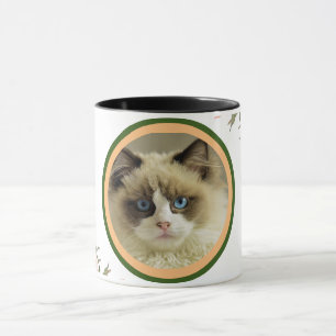Pet's Modern Cool Typography Name and Photo Mug