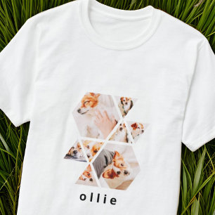 Pets Modern Shapes Geometric 8 Collage Photo T-Shirt