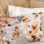 Pets Modern Simple Custom 9 Photos Collage Decorative Cushion<br><div class="desc">Add nine (9) custom photos of your pet and pet's name. Add your photos and if needed,  unmask the group of photo and frame,  adjust the image against the frame,  then click mask.</div>