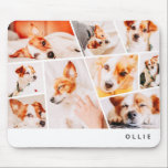 Pets Modern Simple Custom 9 Photos Collage Mouse Mat<br><div class="desc">Add nine (9) custom photos of your pet and pet's name. Add your photos and if needed,  unmask the group of photo and frame,  adjust the image against the frame,  then click mask.</div>