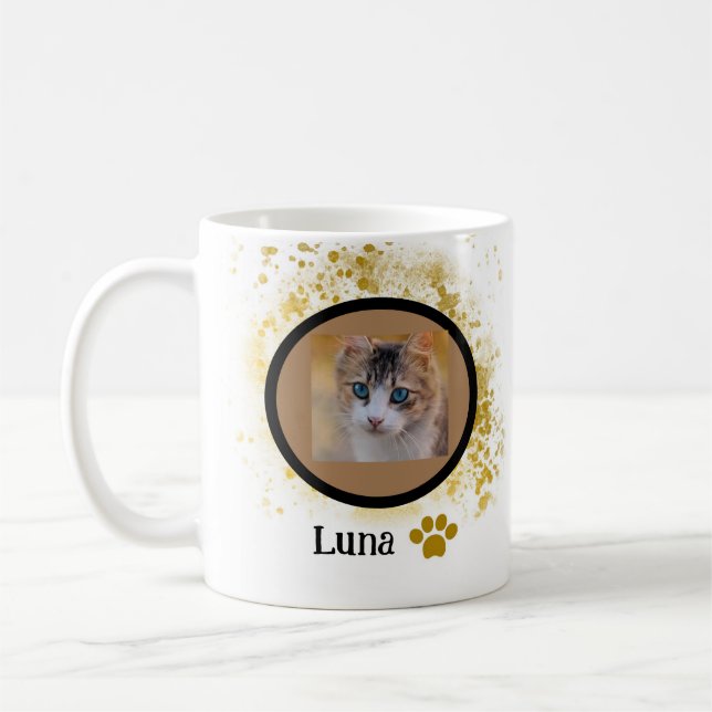 Pet's Modern Typography Name and  Coffee Mug (Left)