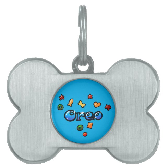Pet's name Oreo croquettes Pet ID Tag (Front)