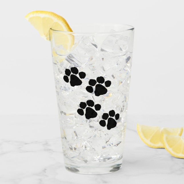 Pets Paw Prints Glass (Front Ice)