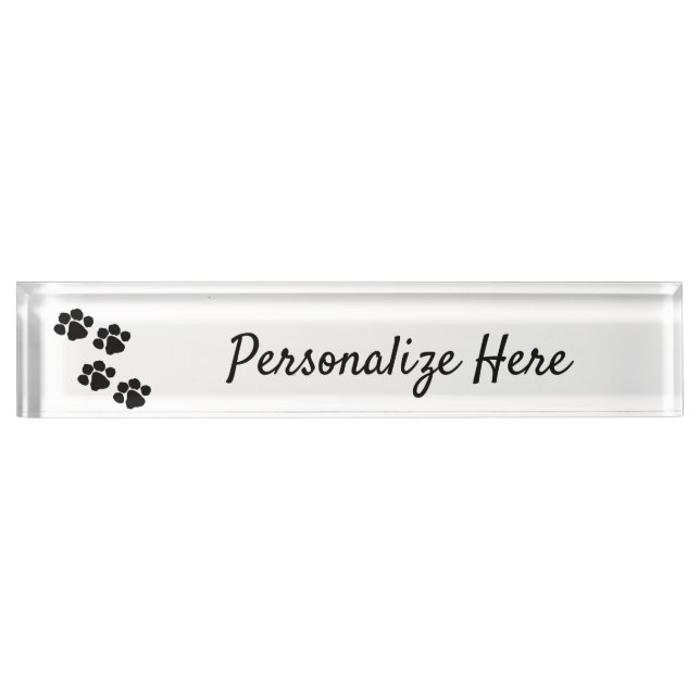 Pets Paw Prints Name Plate (Front)