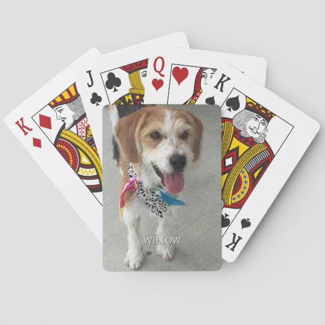 Pet's Photo & Name Playing Cards (Back)