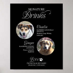 Pets Photo Signature Drinks Wedding Sign