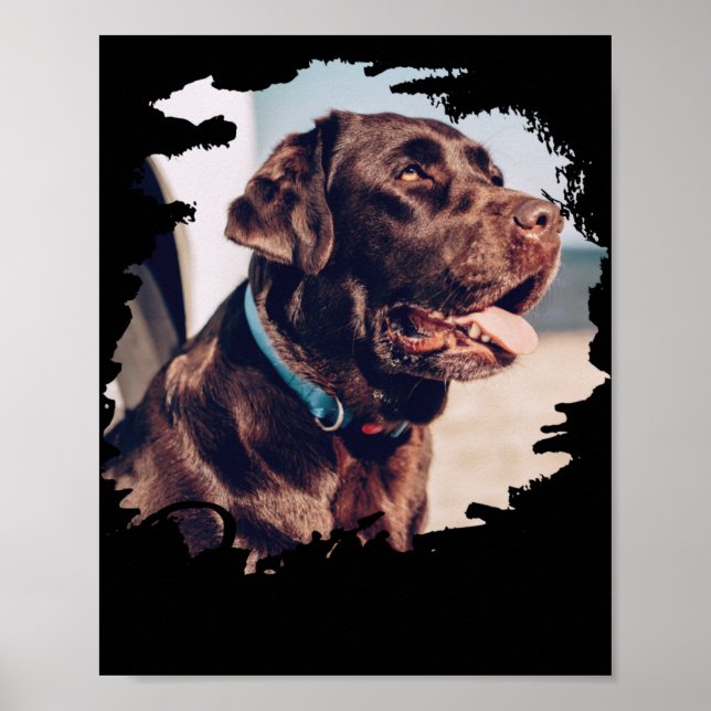 Pets Simple Modern Cool Tygraphy Name And Photo  Poster (Front)