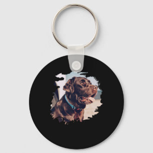 Pets Simple Modern Cool Tygraphy Name And Photo T Key Ring