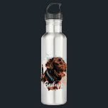 Pet's Simple Modern Cool Typography Name and Photo 710 Ml Water Bottle<br><div class="desc">This simple and modern design is composed of modern simple playful script typography. Add custom pet photo.</div>