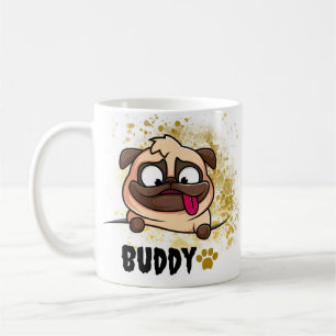 Pet's Simple Modern Cool Typography Name and Photo Coffee Mug